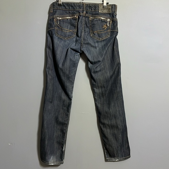LIU Jeans Straight Legs 30 waist zipper back pockets - Picture 2 of 14